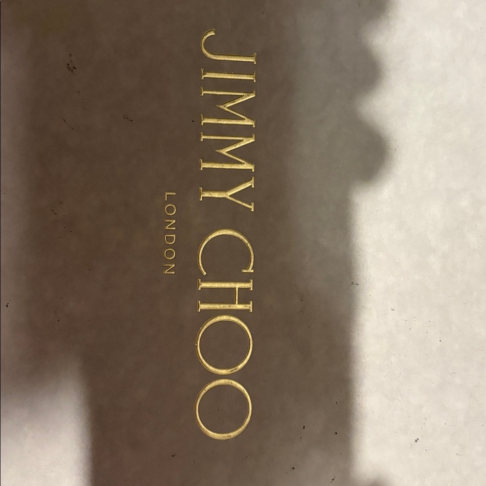 Jimmy Choo Glitter Silver Flats with Straps